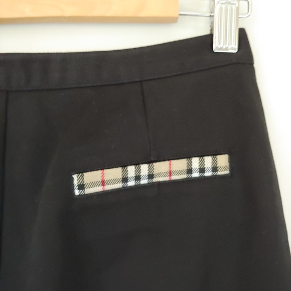 Burberry London Black Cotton Pants Vintage Size 2 - Picture 10 of 14